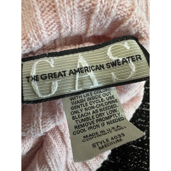Y2K GASCO (Great American Sweater Co)SzM Barbie Pink Soft Turtleneck Sweater USA - Picture 3 of 5
